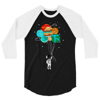 Funny Spaceman Shirt Space Astronaut Stars Solar S 3/4 Sleeve Shirt | Artistshot