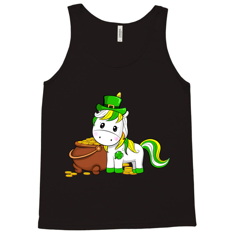 Funny Unicorn Leprechaun Hat St Patricks Day Gifts Tank Top | Artistshot