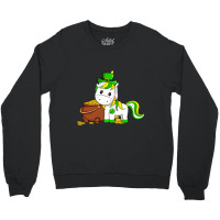 Funny Unicorn Leprechaun Hat St Patricks Day Gifts Crewneck Sweatshirt | Artistshot