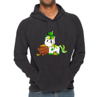 Funny Unicorn Leprechaun Hat St Patricks Day Gifts Vintage Hoodie | Artistshot