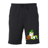 Funny Unicorn Leprechaun Hat St Patricks Day Gifts Fleece Short | Artistshot