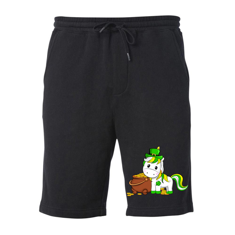 Funny Unicorn Leprechaun Hat St Patricks Day Gifts Fleece Short | Artistshot