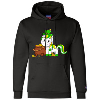 Funny Unicorn Leprechaun Hat St Patricks Day Gifts Champion Hoodie | Artistshot