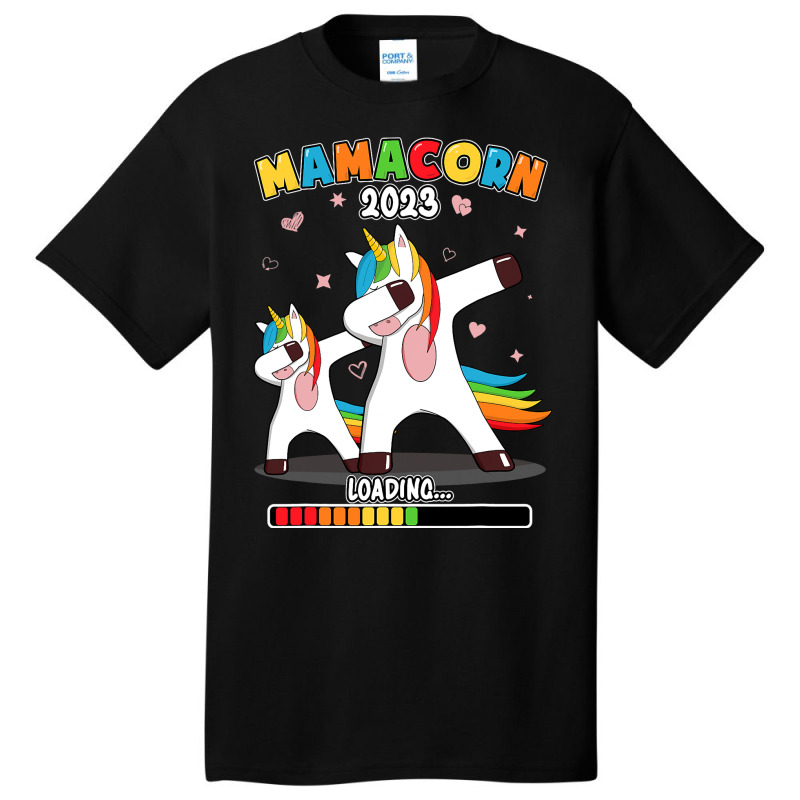 Future Mom Loading Mamacorn Mother To Be Unicorn Basic T-shirt | Artistshot