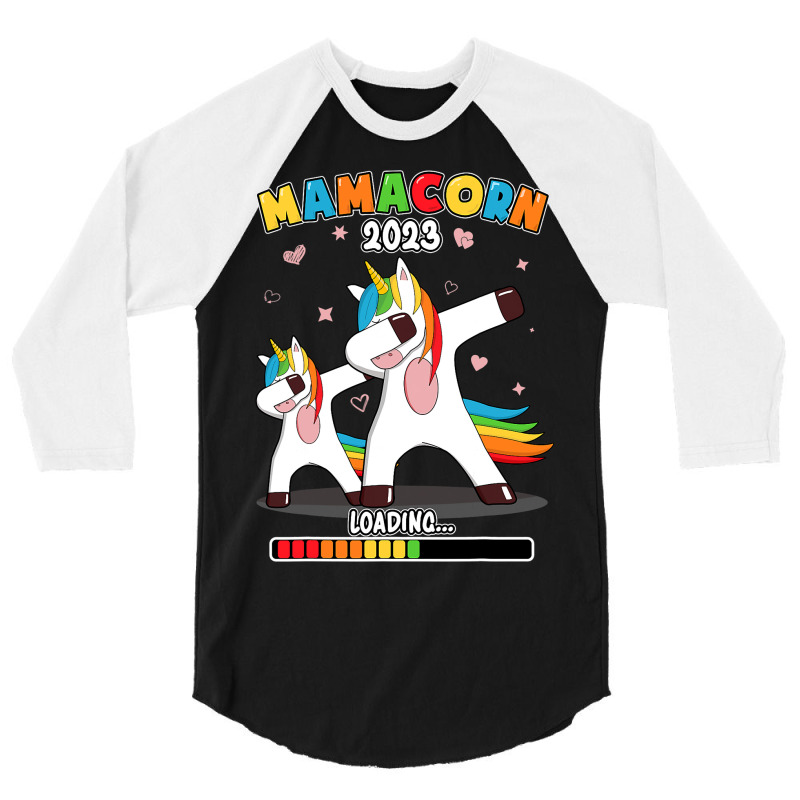 Future Mom Loading Mamacorn Mother To Be Unicorn 3/4 Sleeve Shirt | Artistshot