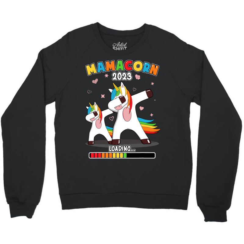 Future Mom Loading Mamacorn Mother To Be Unicorn Crewneck Sweatshirt | Artistshot