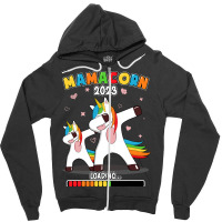 Future Mom Loading Mamacorn Mother To Be Unicorn Zipper Hoodie | Artistshot