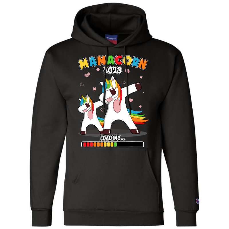 Future Mom Loading Mamacorn Mother To Be Unicorn Champion Hoodie | Artistshot