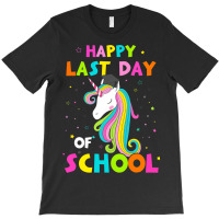 Happy Last Day Of School Funny Summer Unicorn Shir T-shirt | Artistshot