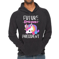 Future President Girls Feminist Unicorn 1 Vintage Hoodie | Artistshot