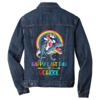 Happy Last Day Of School Rainbow Teacher Student G Men Denim Jacket | Artistshot