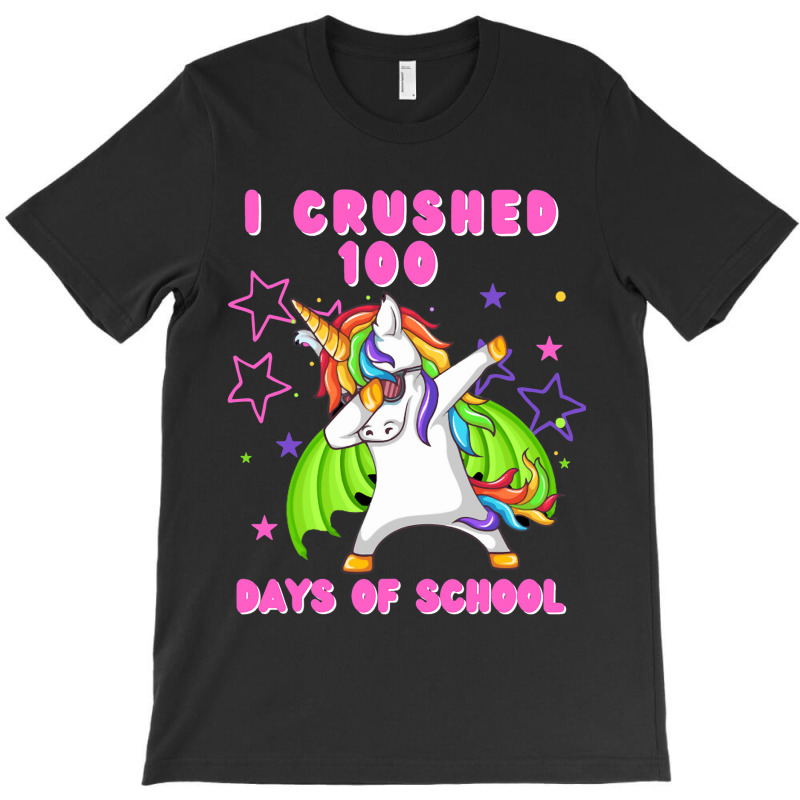 I Crushed 100 Days Of School Dabbing Dragon Unicor T-shirt | Artistshot