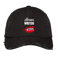 Horror Writer Author Books Novelist Writing Story  Vintage Cap | Artistshot