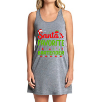 Funny Christmas Santas Favorite Bartender Merry Xm Tank Dress | Artistshot