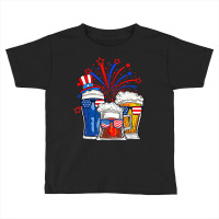 4th Of July Funny Beers Sunglasses American Flag Toddler T-shirt | Artistshot