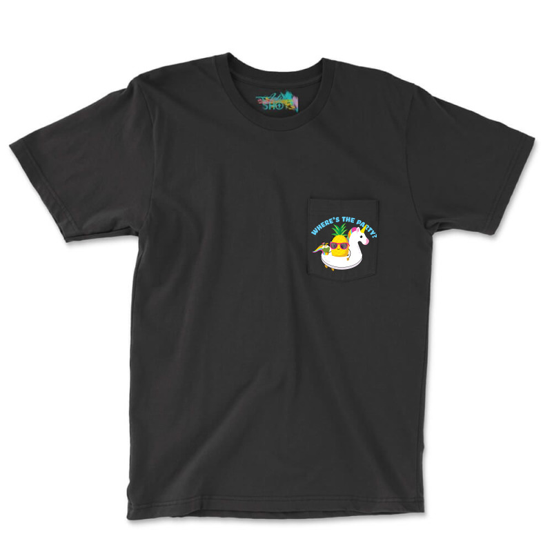 Funny Unicorn Pineapple Swingers Wheres The Party Pocket T-shirt | Artistshot