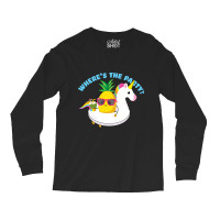 Funny Unicorn Pineapple Swingers Wheres The Party Long Sleeve Shirts | Artistshot