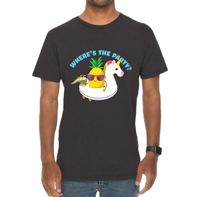 Funny Unicorn Pineapple Swingers Wheres The Party Vintage T-shirt | Artistshot