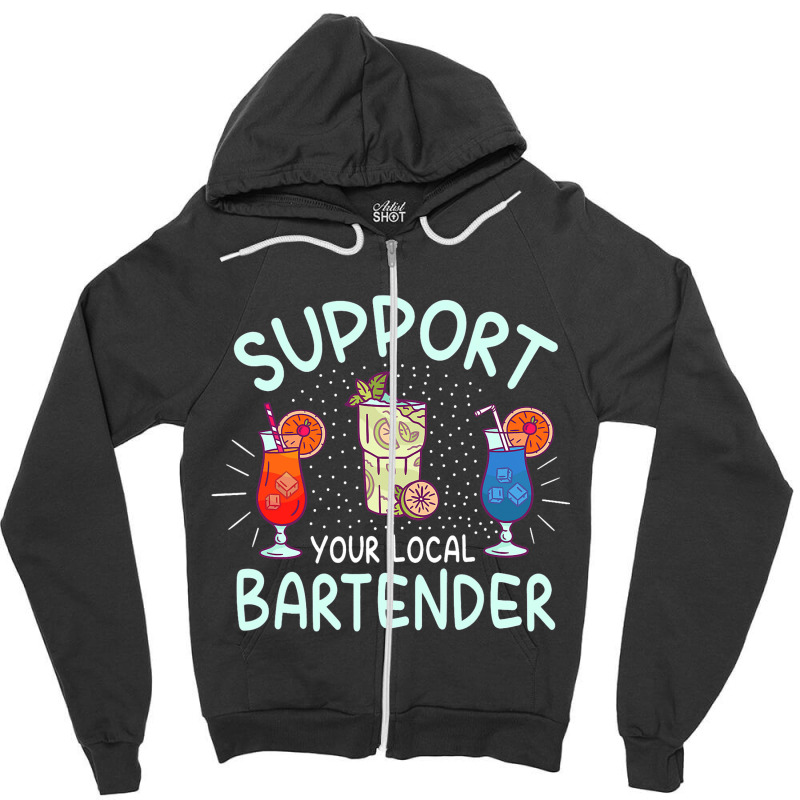 Funny Drinking Intoxicologist Barkeeper Zipper Hoodie | Artistshot