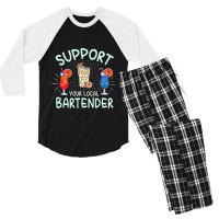 Funny Drinking Intoxicologist Barkeeper Men's 3/4 Sleeve Pajama Set | Artistshot