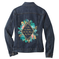 I Am An Author Ask Me About My Book Ladies Denim Jacket | Artistshot