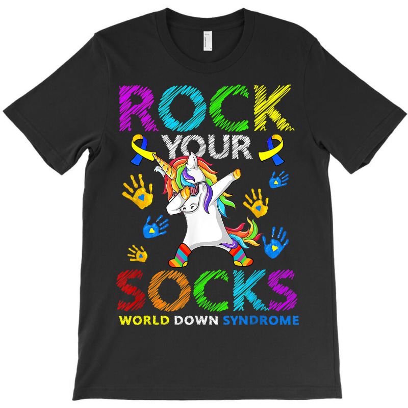 Funny Unicorn R0ck Your Socks World Down Syndrome  T-shirt | Artistshot