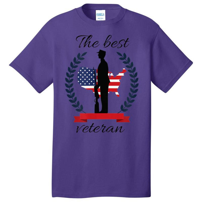 The Best Veteran Patriotic Army American Soldier Us Flag Basic T-shirt | Artistshot