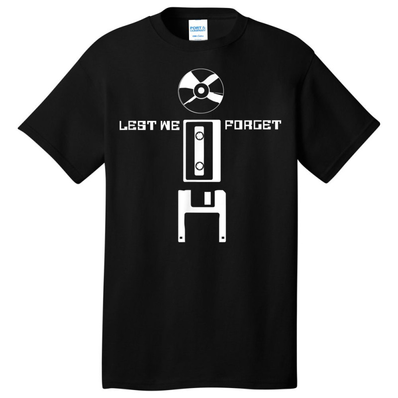 Lest We Forget Funny Retro Music Tech Novelty T Shirt Basic T-shirt by cm-arts | Artistshot