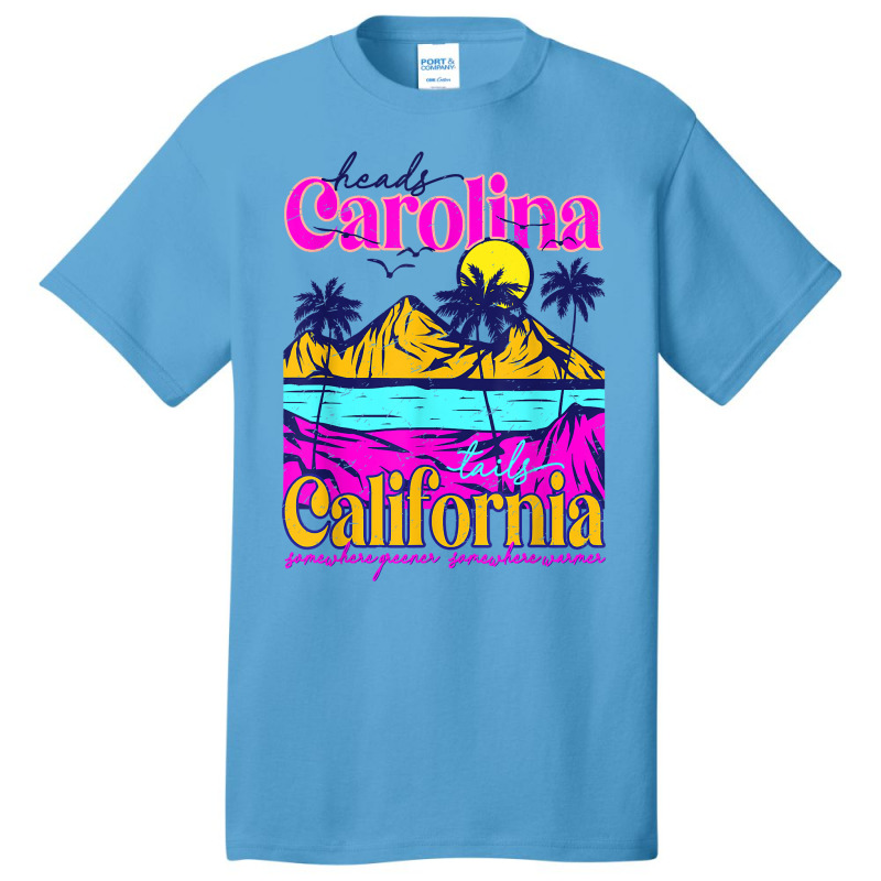 Heads Carolina Tail California Western Summer Beach Paradise Basic T-shirt | Artistshot