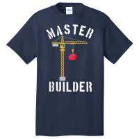 Master Builder Engineer Construction Building Blocks Bricks Basic T-shirt | Artistshot