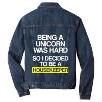 Housekeeper Unicorn Housekeeping Househelp Service Men Denim Jacket | Artistshot