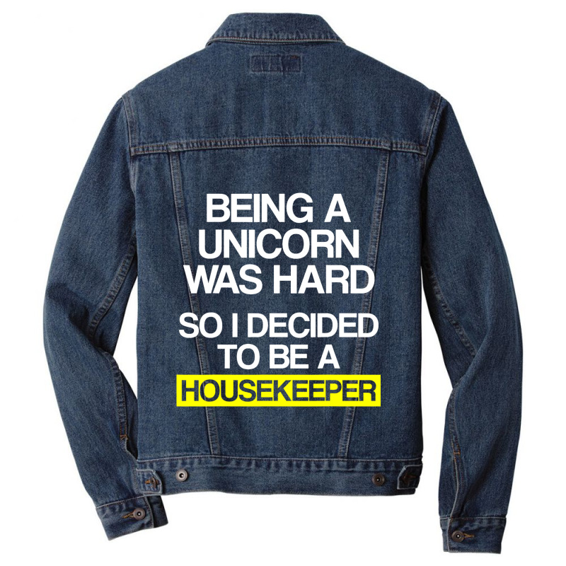 Housekeeper Unicorn Housekeeping Househelp Service Men Denim Jacket | Artistshot