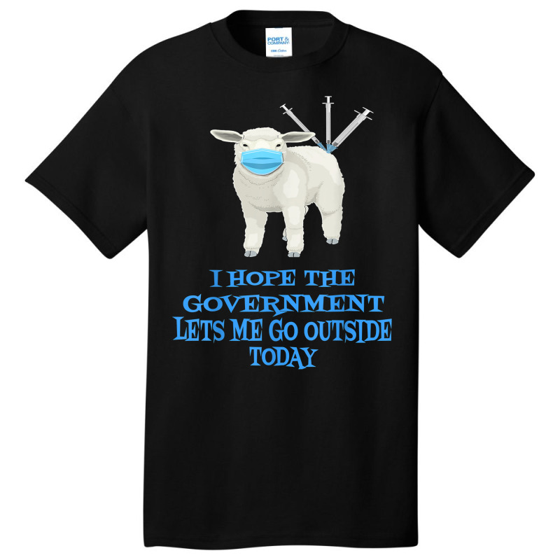 Sheep Sheeple Anti Vaccine Vax Mask Mandate Wants Go Outside New Year Basic T-shirt by RomanMikolyants | Artistshot