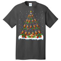 Funny Violin Christmas Tree Lights Santa Violin Xmas Basic T-shirt | Artistshot