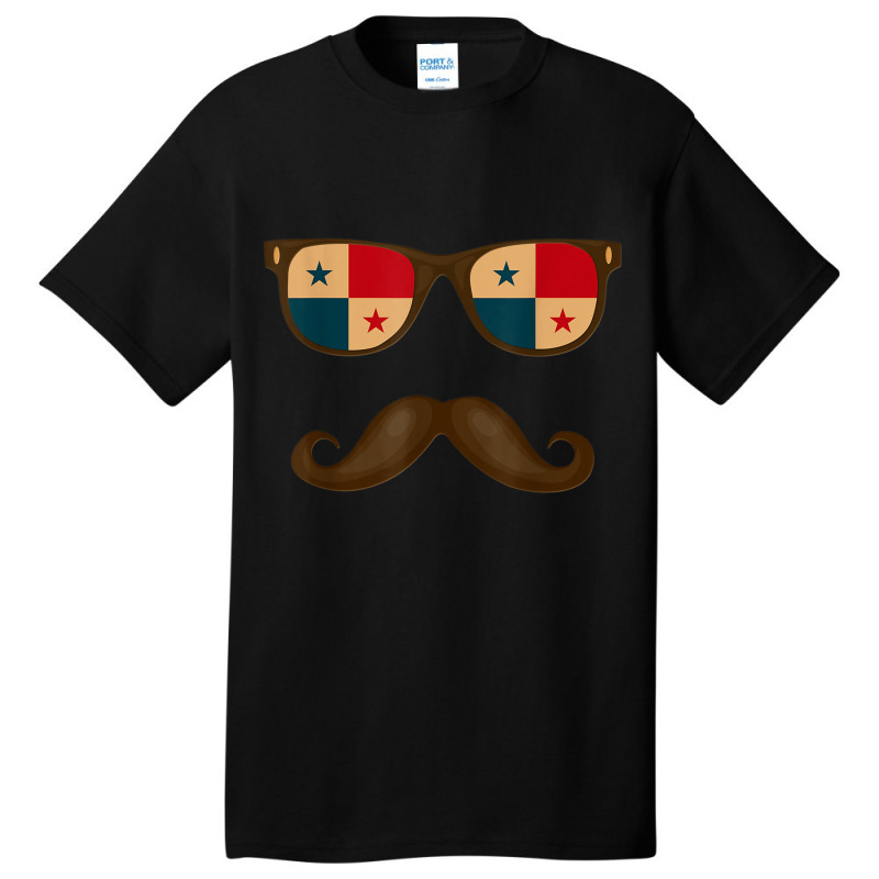 Panamanian Flag Sunglasses Moustaches T Shirt Panama Tee Basic T-shirt by cm-arts | Artistshot