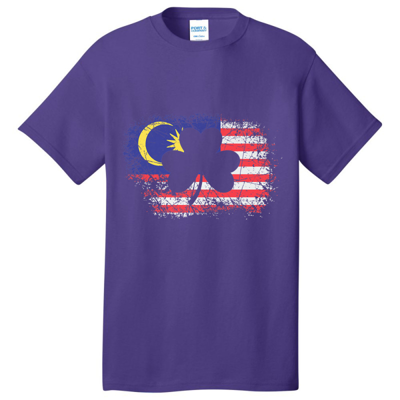 Malaysian Flag Irish Shamrock Clover Malaysia T Shirt Basic T-shirt by cm-arts | Artistshot