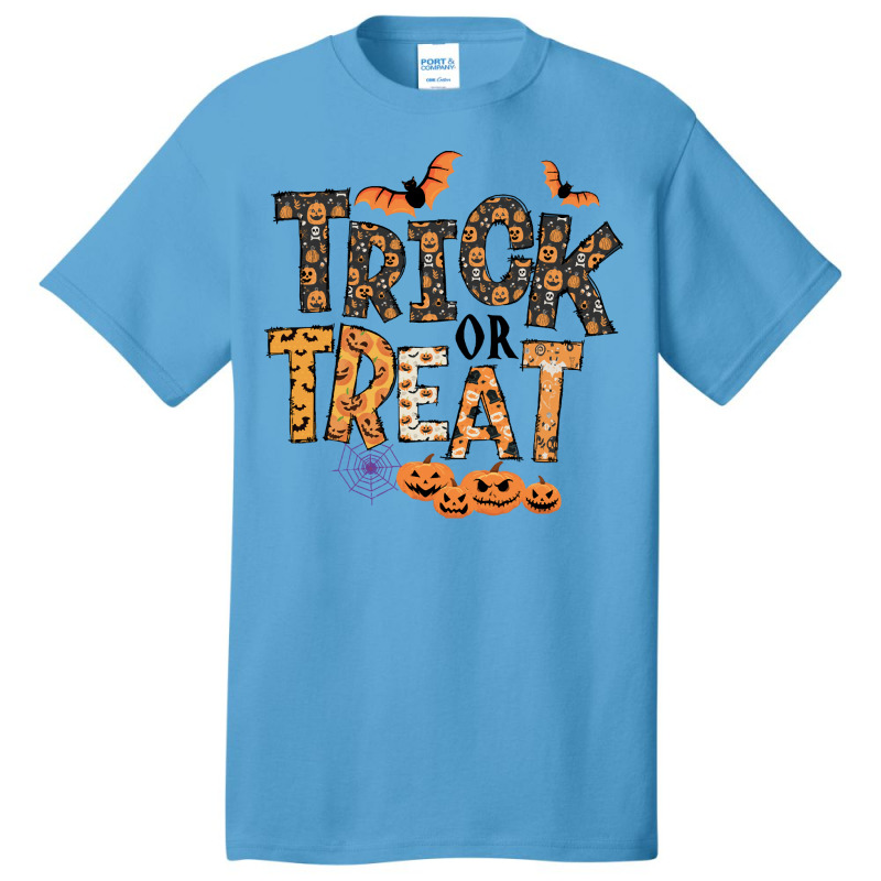 Trick Or Treat T  Shirt Funny Trick Or Treat Cute Halloween Pumpkin Co Basic T-shirt | Artistshot