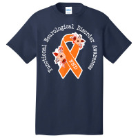 Functional Neurological Disorder Awareness Fnd Orange Ribbon T Shirt Basic T-shirt | Artistshot