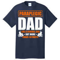 Mens Paraplegic Dad Handicapped Disability Fathers Day Basic T-shirt | Artistshot