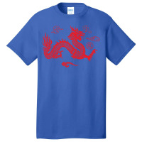 Red Japanese Dragon Aesthetic Grunge 90s Chinese Dragon Basic T-shirt | Artistshot