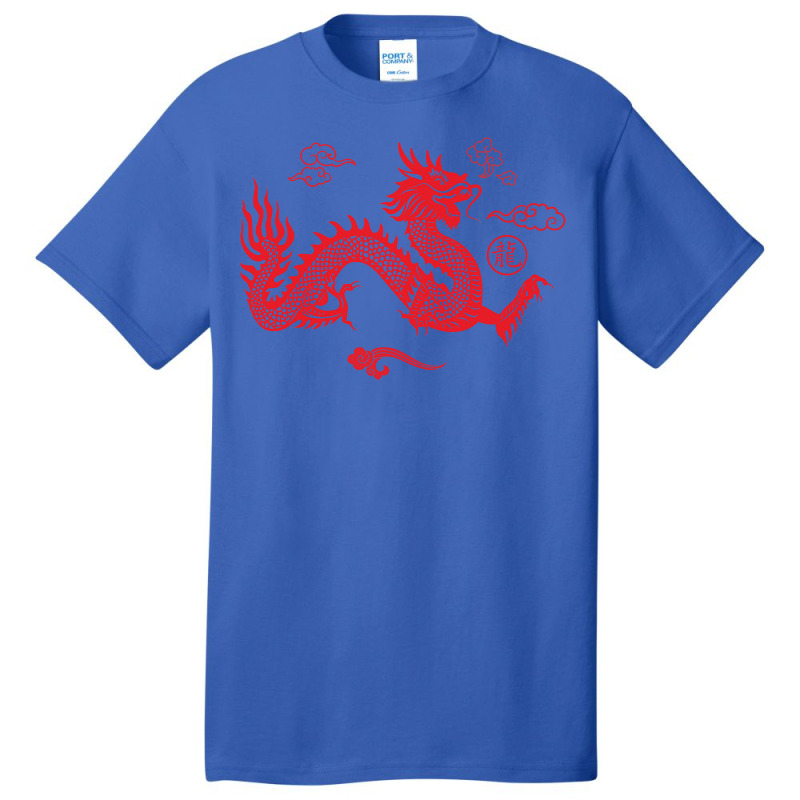 Red Japanese Dragon Aesthetic Grunge 90s Chinese Dragon Basic T-shirt | Artistshot