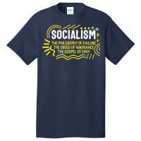 Socialist Socialism Definition Libertarian Capitalism Anti C Basic T-shirt | Artistshot