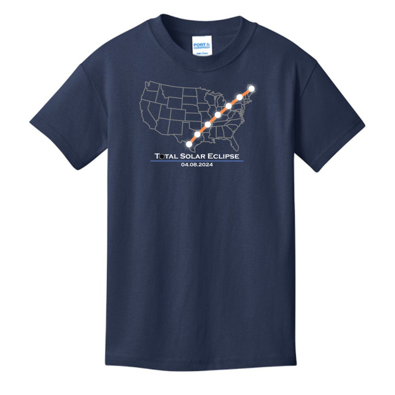 America Totality Total Solar Eclipse April 8 2024 T Shirt Basic Youth T-shirt by cm-arts | Artistshot