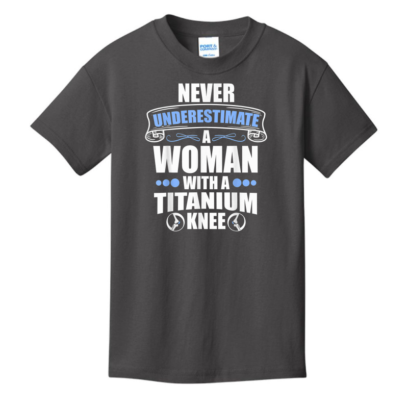 Woman With A Titanium Knee Replacement Knee Surgery New Knee Basic Youth T-shirt | Artistshot