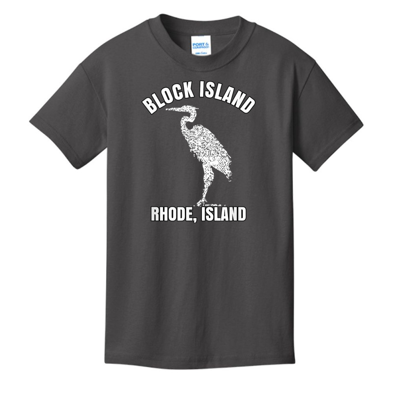 Block Island Rhode Island Shirt Light Vintage Distress Crane T Shirt Basic Youth T-shirt by cm-arts | Artistshot