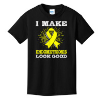 I Make Endometriosis Look Good Shirt Yellow Ribbon Basic Youth T-shirt | Artistshot