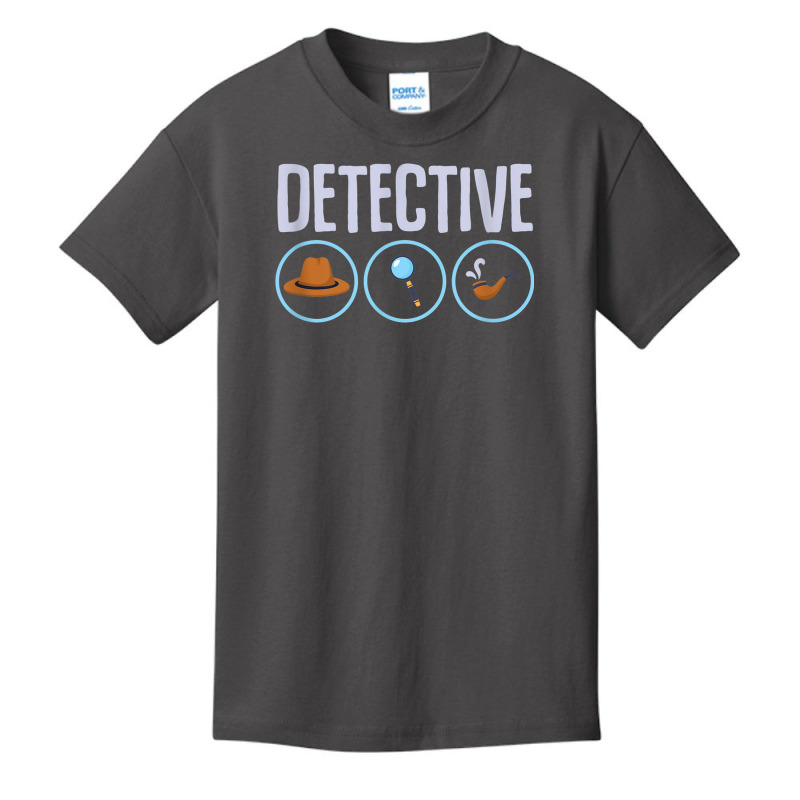 Detective Hat Magnifying Glass Pipe Detective Investigator Basic Youth T-shirt by TopShirts | Artistshot