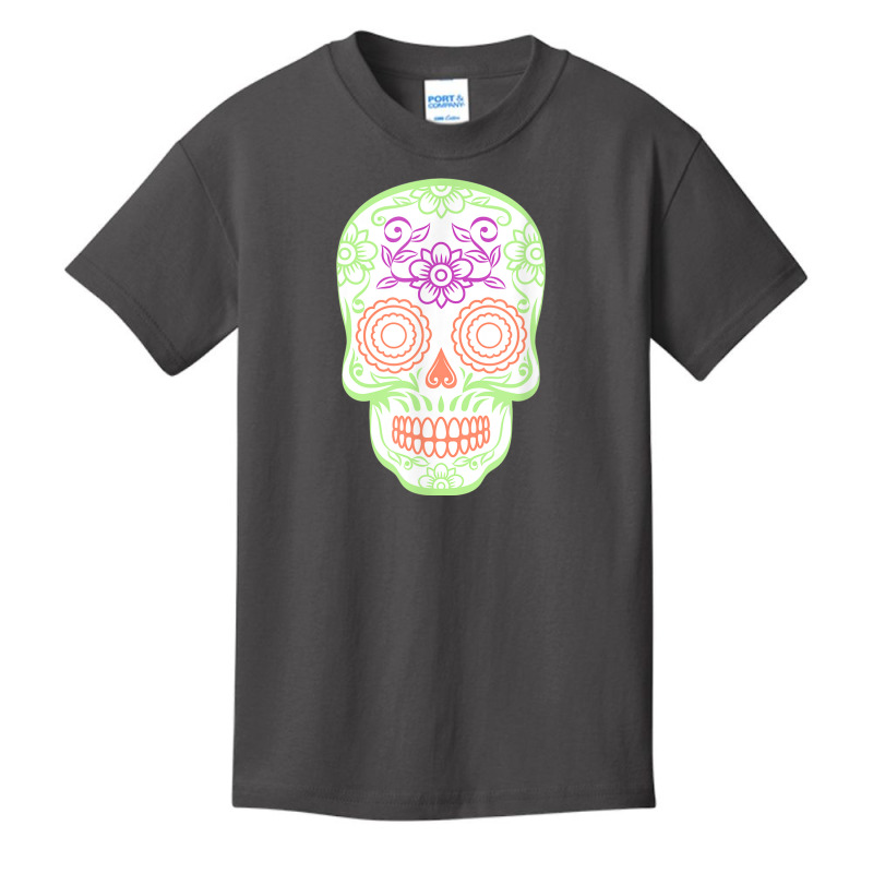 Sugar Skull Calavera Día De Los Muertos Design For Mexicans T Shirt Basic Youth T-shirt by cm-arts | Artistshot