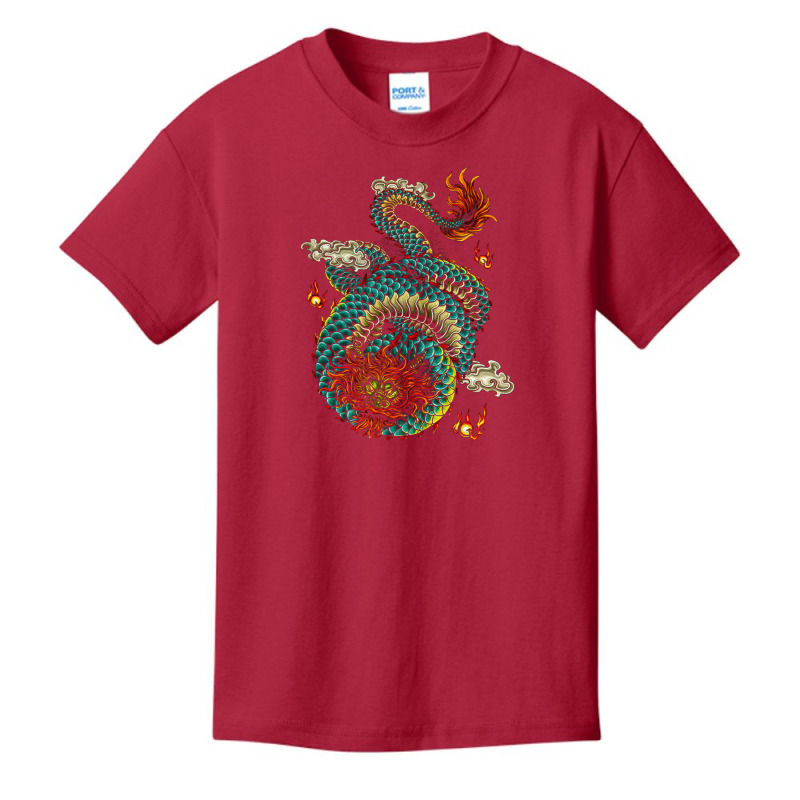 Chinese Dragon, Oriental Vintage, Symbolic, East Asian Culture, Japane Basic Youth T-shirt | Artistshot