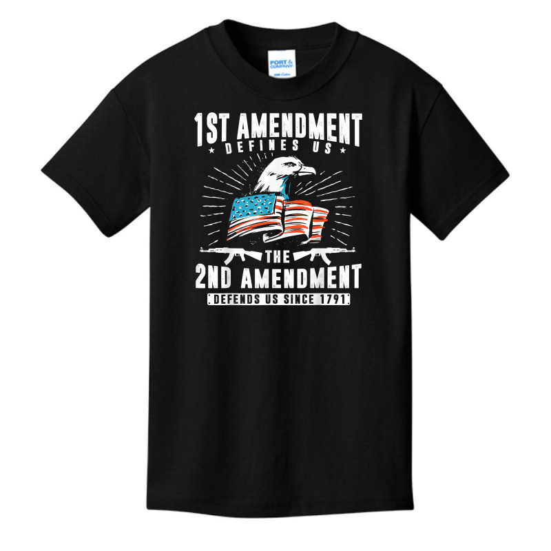 First Amendment Defines Us   The Second Defends Us T Shirt Basic Youth T-shirt by tandonwelters | Artistshot